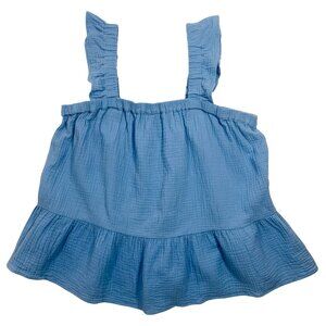 MY STYLE ruffle tank top light blue size xl